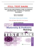 Test Bank for Introductory Maternity and Pediatric Nursing 4th Edition Hatfield