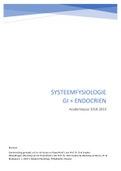 Samenvatting systeemfysiologie (fysiologie van de orgaanstelsels): gastro-intestinaal stelsel