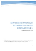 Geïntegreerd practicum 1 (biochemie): practicumverslag