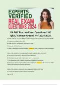 VA P&C Practice Exam Questions&sol; 142 Q&A&sol; Already Graded A&plus;&sol; 2024-2025&period; 