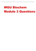 WGU Biochem  Module 3 Questions