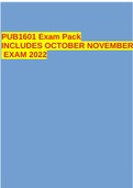 PUB1601 Exam Pack INCLUDES OCTOBER NOVEMBEREXAM 2022