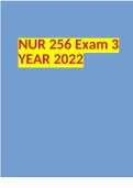 NUR 256 Exam 3 YEAR 2022