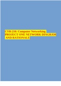 CYB-210&colon; Computer Networking PROJECT ONE NETWORK DIAGRAM AND RATIONALE