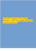 CYB-210: Computer Networking PROJECT ONE NETWORK DIAGRAM AND RATIONALE