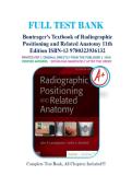 TEST BANK FOR TEXTBOOK OF RADIOGRAPHIC POSITIONING AND RELATED ANATOMY 11TH Edition &lpar;John P&period; Lampignano&comma; Leslie E&period; Kendrick 2024&rpar; Date&Tab;2024  ISBN 9780323936132