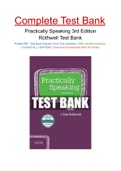 Practically Speaking 3rd Edition Rothwell Test Bank