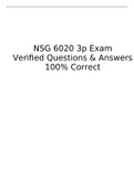 NSG 6020 3p Exam 2022 Verified Questions and Answers 