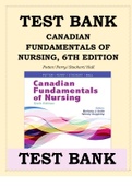 Test Bank For Canadian Fundamentals Of Nursing, 6th Edition Potter, Perry, Stockert & Hall Isbn- 9781771721134  