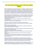 NSG 526 Clinical Modalities Exam 1 2022 with complete solution