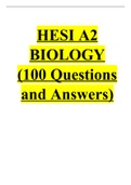 HESI A2 BIOLOGY (100 Questions and Answers) (2022/2023) - Hesi A2 ...