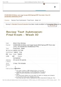 COUN 6306-32, Ethics and Legal Issues Week 10 Final Exam (Score; 25 Points Summer 2022)