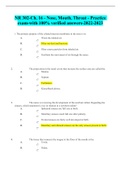 NR 302-Ch. 16 - Nose, Mouth, Throat - Practice exam-with 100% verified answers-2022-2023