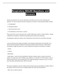 Respiratory NCLEX Questions and Answers 
