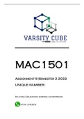 MAC1501 Assignment 5 Semester 2  2022 