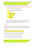 NURSING RNSG 2208 OB TEST 1 Questions and Answers Rated A&plus; Guaranteed Success Latest Update 2022