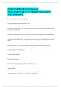 ONS&period;ONCC Chemotherapy Immunotherapy Certificate questions with answers&period;