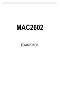 MAC2602 EXAM PACK 2022