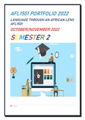AFL1501 ASSIGNMENT 6 PORTFOLIO 2022 SEMESTER 2