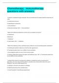 Chemotherapy &period; Immunotherapy questions with answers&period;