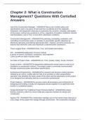 Chapter 2&colon; What is Construction Management&quest; Questions With Certisfied Answers