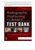 Test bank for Textbook of Radiographic Positioning and Related Anatomy 11th Edition by John Lampignano & Leslie E&period; Kendrick ISBN 9780323936132 &vert; Complete Guide A&plus;