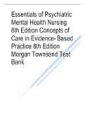 Exam (elaborations) AA1  Essentials of Psychiatric Mental Health Nursing 