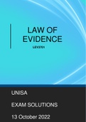 2022 OCTOBER EXAM - LAW OF EVIDENCE (LEV3701)