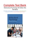 Multicultural Psychology 5th Edition Mio Test Bank