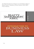 Test Bank Introduction to Business Law 6th Edition