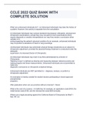 CCLE 2022 QUIZ BANK WITH COMPLETE SOLUTION