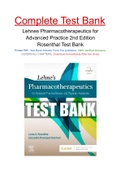 Lehnes Pharmacotherapeutics for Advanced Practice 2nd Edition Rosenthal Test Bank