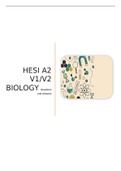      HESI A2 V1&sol;V2 BIOLOGY Questions and Answers