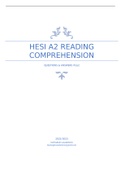 HESI A2 READING COMPREHENSION