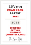 LEV3701 Latest Exam Pack (Old till Portfolio Oct/Nov (2022) Questions and Answers