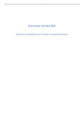 Samenvatting &lpar;van de papers&comma; lecutures en tutorials&rpar; Business Sustainability And Innovation &lpar;GEO3-2122&rpar;