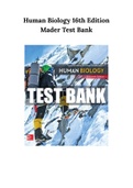 Human Biology 16th Edition Mader Test Bank