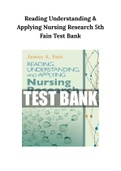 Reading Understanding & Applying Nursing Research 5th Fain Test Bank