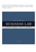 Test Bank for Smith and Roberson’s Business Law, 17th Edition,.