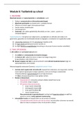 Module 8 - taalbeleid op school (met enkele examenvragen)