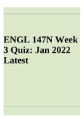 ENGL 147N Week 3 Quiz  2022 Latest