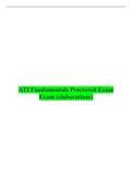 ATI Fundamentals Proctored Exam Exam (elaborations)