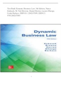 Test Bank Dynamic Business Law, 5th Edition