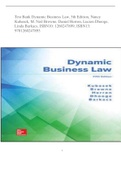 Test Bank Dynamic Business Law&comma; 5th Edition