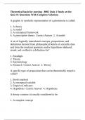 Theoretical basis for nursing - 8002 Quiz 1 Study set for Quiz &num;1 Questions With Complete Solutions