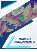 MAC1501 Assignment 5 Second Semester 2022