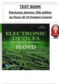 Test Bank - Electronic Devices&colon; Conventional Current Version&comma; 10th edition by Floyd&comma; All 18 Chapters Covered&comma; Verified Latest Edition