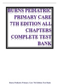 Burns Pediatric Primary Care 7th Edition Test Bank 