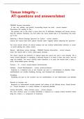 Tissue Integrity &ndash; ATI questions and answers&sol;latest