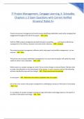IT Project Management&comma; Cengage Learning&comma; K&period; Schwalbe&comma;  Chapters 1-3 Exam Questions with Correct Verified  Answers&sol; Rated A&plus;